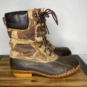 Vintage Cabela’s Thinsulate Duck Camo Hunting Boots: Size 8